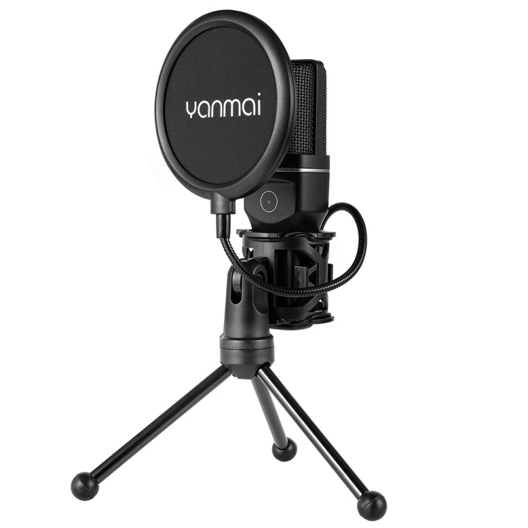 Microfono da tavolo da gioco wireless Yanmai SF-777W 2.4G con luce RGB e rete Blowout, SF-777W Microfono da tavolo da gioco wireless Yanmai SF-777W 2.4G con luce RGB e rete Blowout, SF-777W